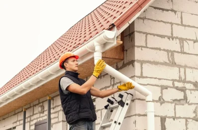 Pose et remplacement de gouttières à Servon
